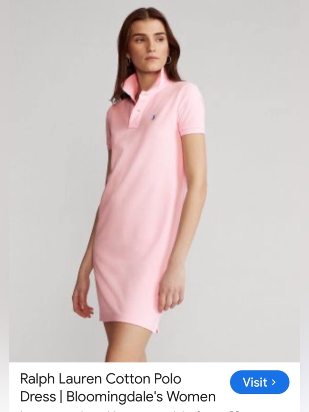 Ralph Lauren Light Pink Polo Mini Dress
